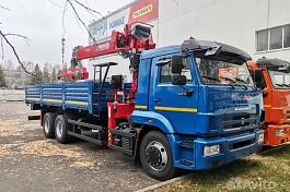 КМУ КАМАЗ 65117-3010-48 (Евро-5) + HORYONG HRS206 верх.упр. + борт сталь 6.8м.