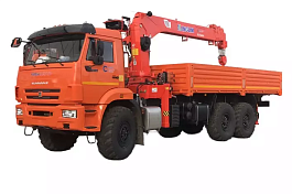КМУ КАМАЗ 43118-3027-48 (Евро-5) + KANGLIM KS1256GII верх.упр. + борт сталь 6,2м. (без спалки)