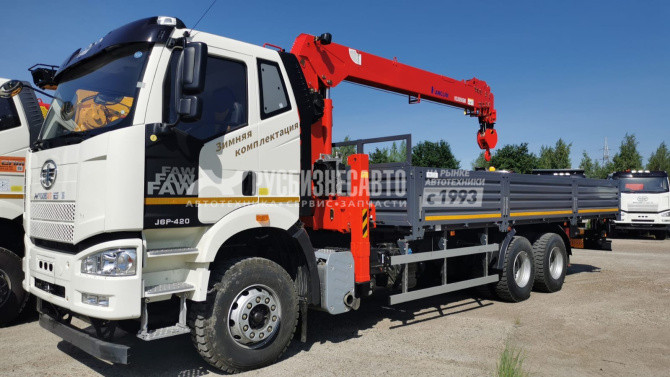 Купить КМУ FAW 3250 (6*4, 390л.с., Евро-5) + HANGLIM KS2056SM верх.упр. + борт сталь 8,0м. СПМ в компании Русбизнесавто - изображение 0