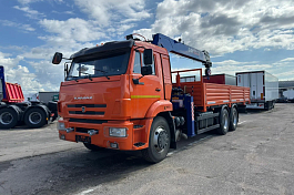 КМУ КАМАЗ 65115-3094-48 (Евро-5) + ИКРАН (DongYang) RS1966 верх.упр. + борт сталь 6,6м.